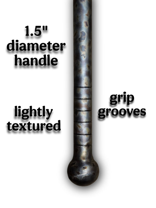 One of a kind 12" D20 Flame Graffiti Mace